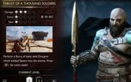 The Thrust of a Thousand Spear can be attached and upgraded further, like every other light runic attack in God of War Ragnarok (Image via Santa Monica Studio)